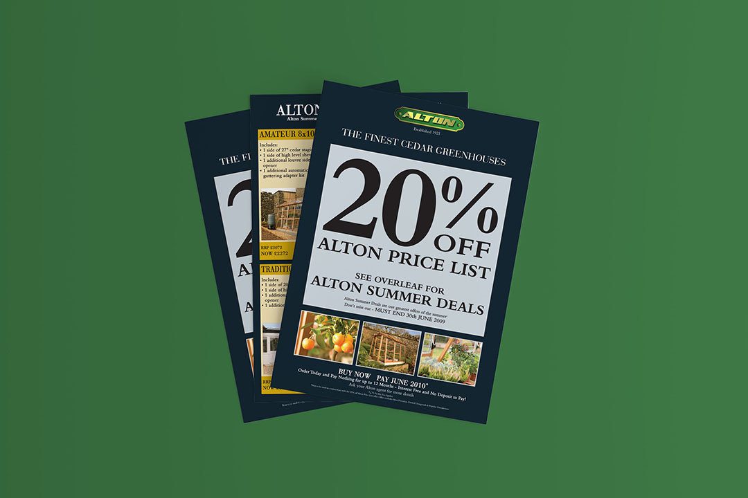 alton greenhouse flyers - childsdesign