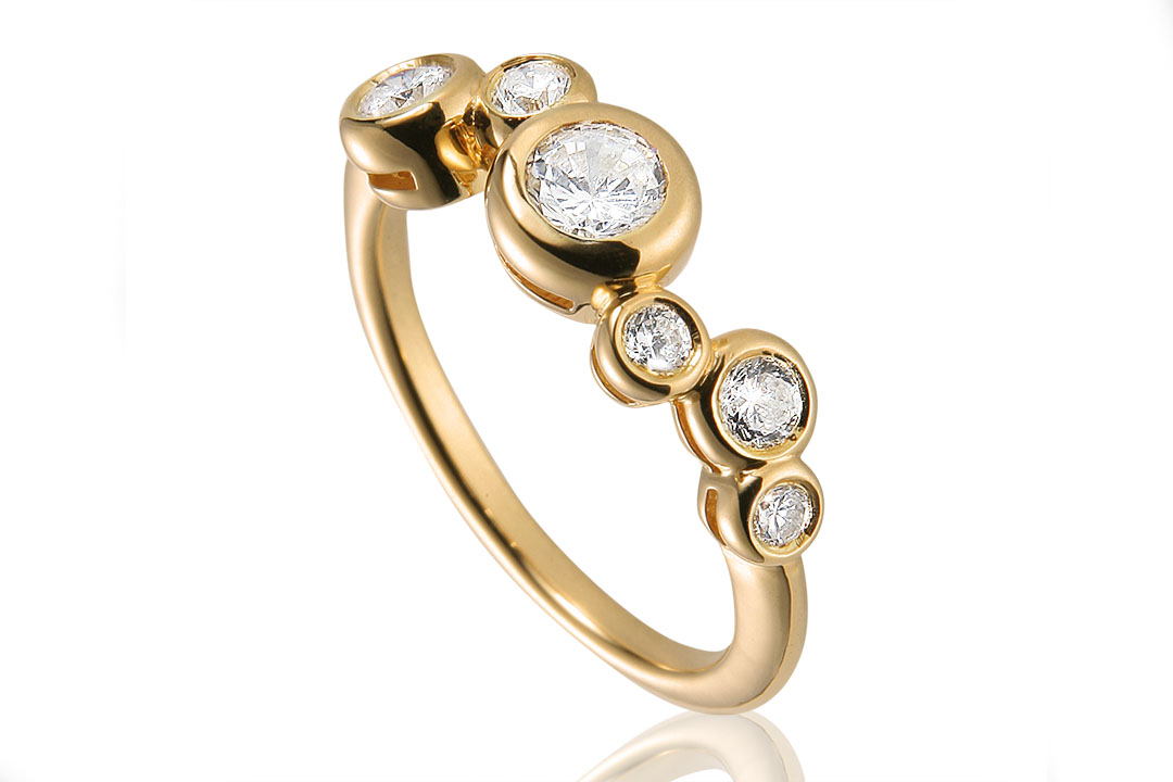 anon gold diamond cluster ring - childsdesign