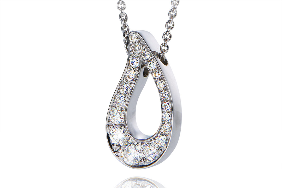 anon white gold diamond necklace - childsdesign