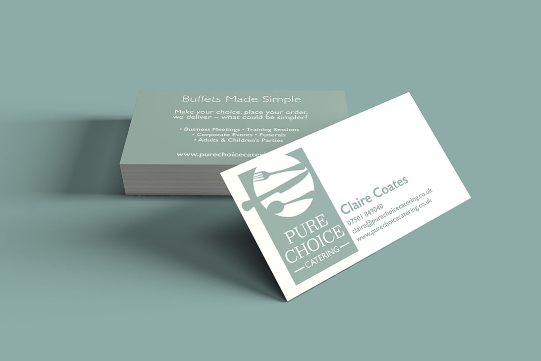pure choice catering business card - childsdesign